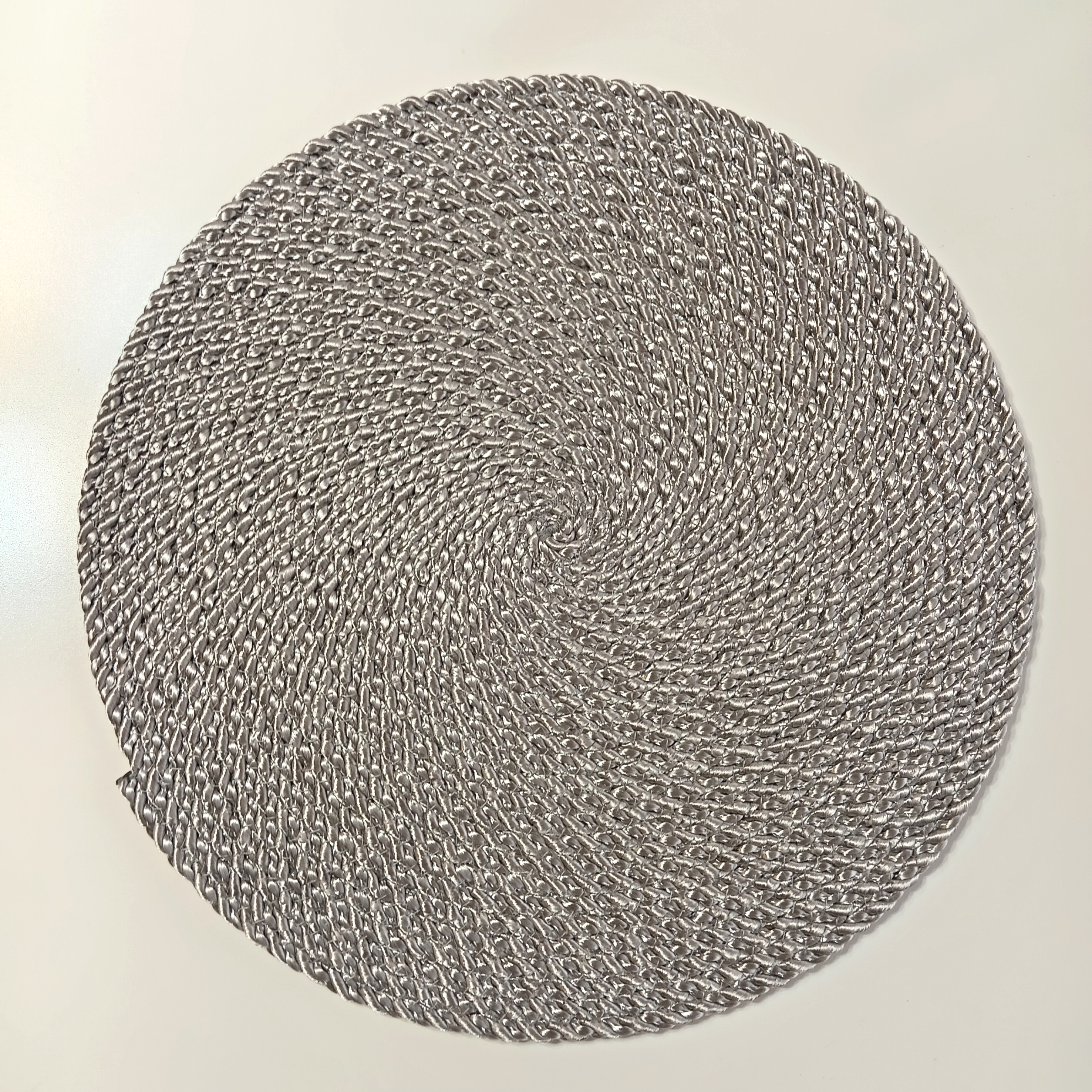 زیربشقابی ابریشم طوسی اشکی